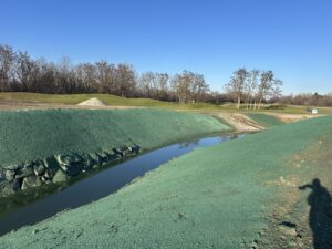Hydromulch process for golf courses